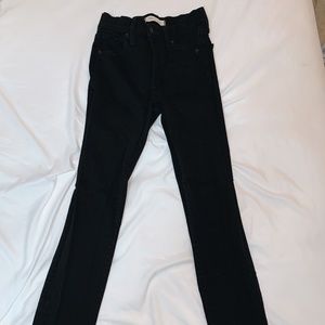 Madewell High Rise Black Skinny Jeans